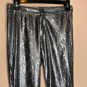 NWT Tov Holy Metallic Snakeskin Pants